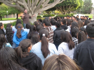 students from RJ Frank Intermediate School in Oxnard visited UCSB campus on December 2, 2010 