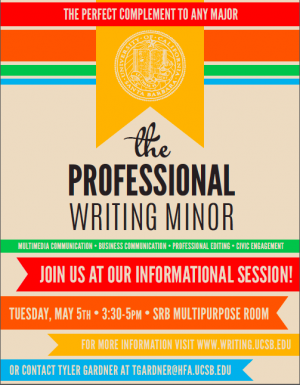 Professional Writing Minor info session flyer